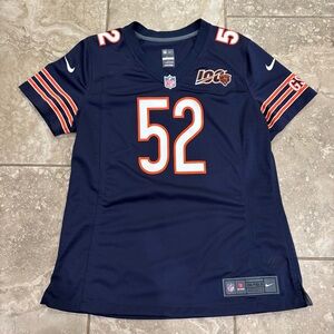 Nike Women’s Chicago Bears Khalil Mack Navy 100th Season On field Jersey sz L
